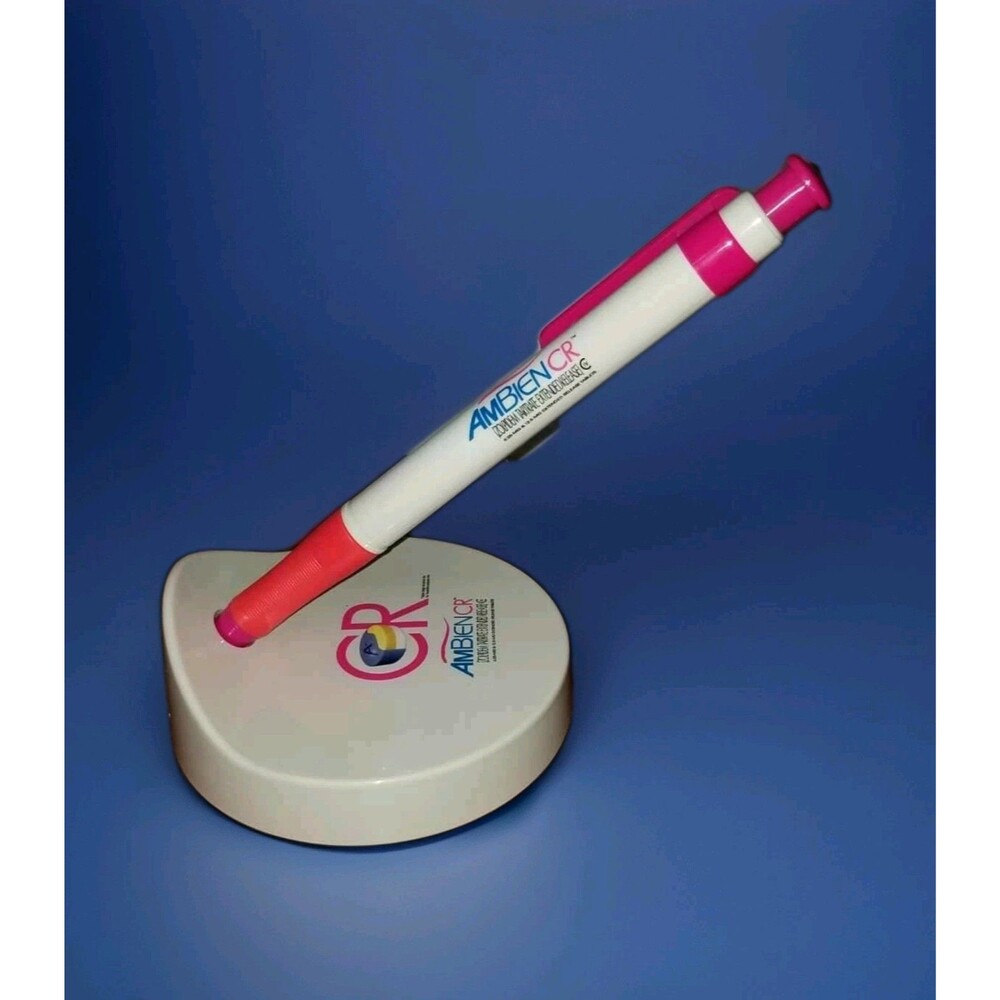 Ambien CR Drug Rep Jumbo Ink Pen & Paper Weight Pharmaceutical Collectible RARE